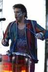 Walk the Moon sports their patriotic face paint Friday night on the main stage at Bunbury Music Festival in Cincinnati.
Contributed photo by Ryan Podracky.