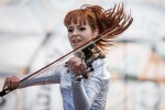 File Photo: Lindsey Stirling in concert in 2015, at the Bunbury Festival in Cincinnati, Ohio. Used by permission. (Photo Credit: Larry Philpot, soundstagephotography.com)