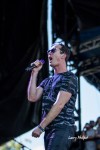 Noelle Scaggs, Michael Fitzpatrick (Fitz), and drummer John Wicks of "Fitz and the Tantrums" perform at ACL Festival in Austin, Texas in 2014