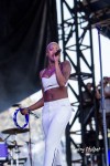 Noelle Scaggs, Michael Fitzpatrick (Fitz), and drummer John Wicks of "Fitz and the Tantrums" perform at ACL Festival in Austin, Texas in 2014